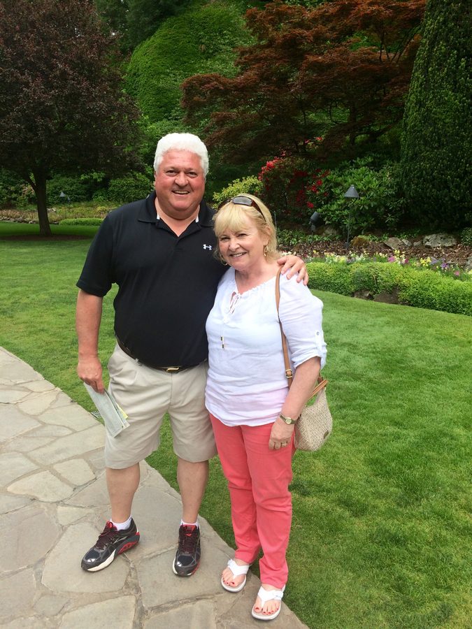 Ron and Annadeane in a garden