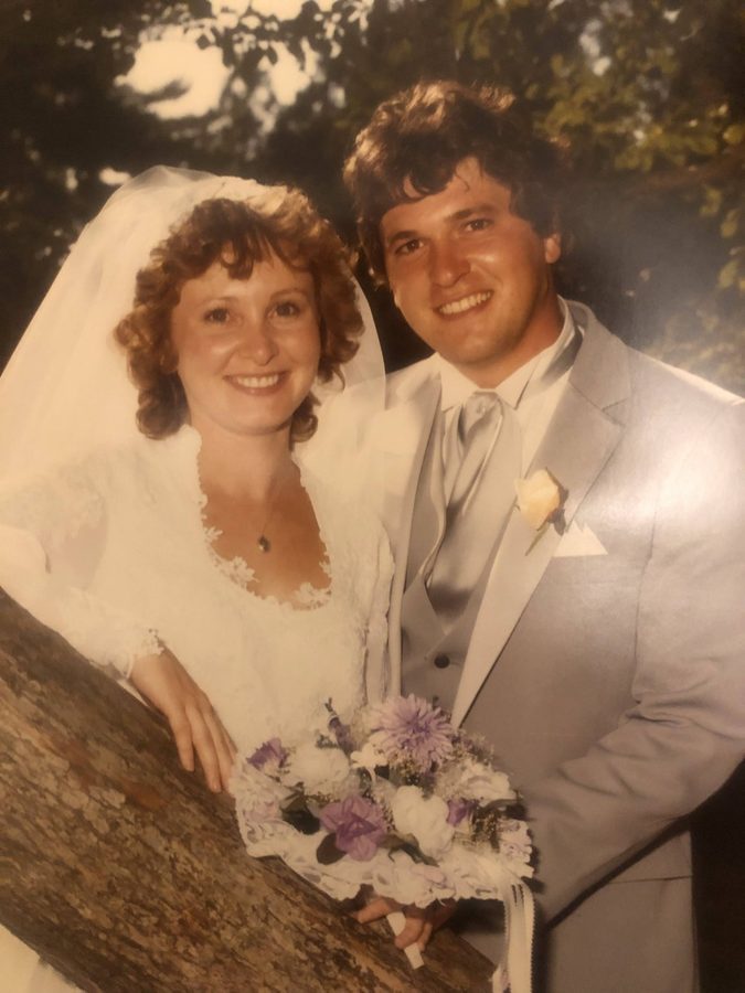 Ron and Annadeane on their wedding day